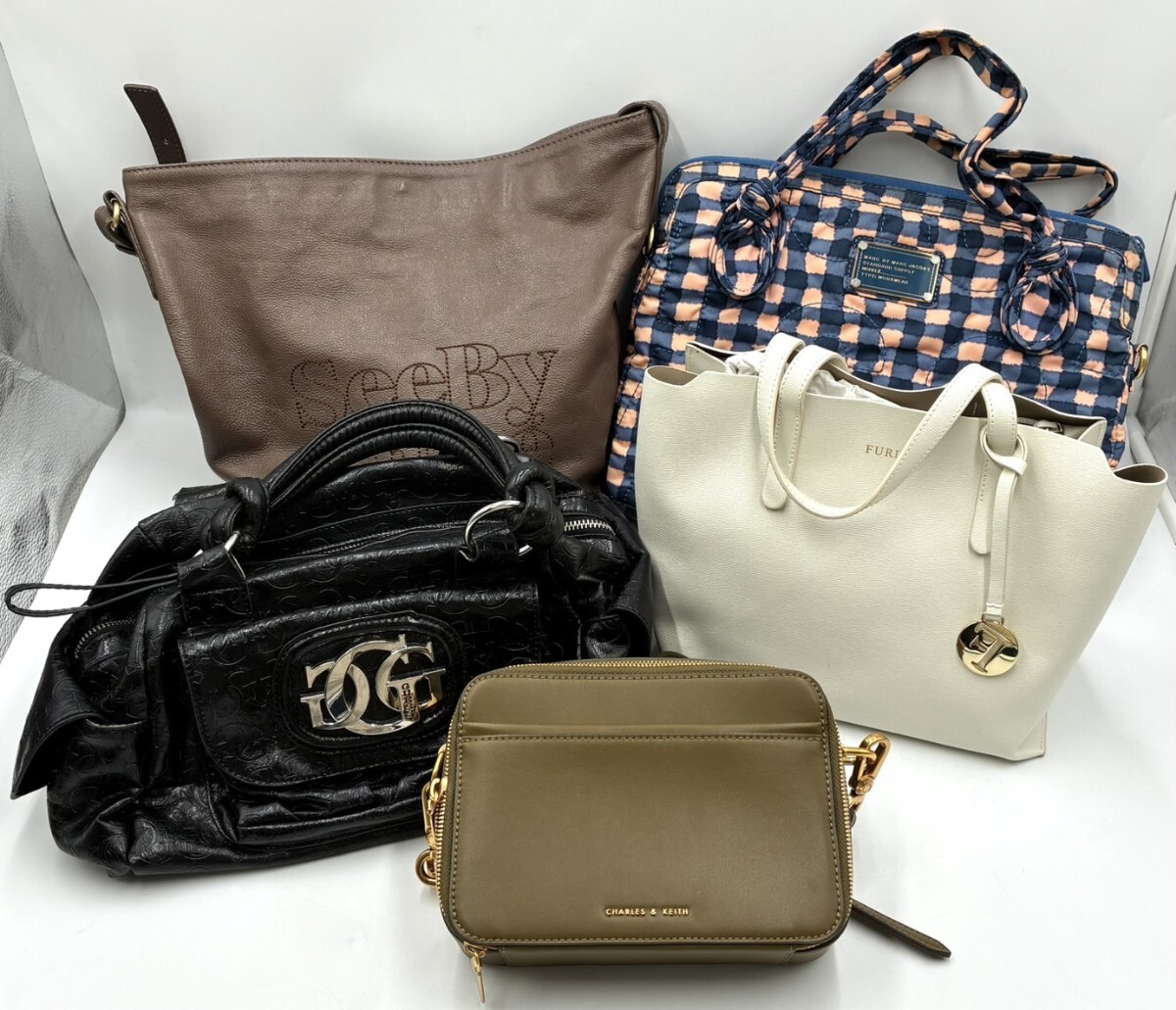 1円スタート SEE BY CHLOE シーバイクロエ CHARLES&KEITH チャールズアンドキース GUESS ゲス FURLA フルラ 他ブランド バッグ AY1023-13拍卖