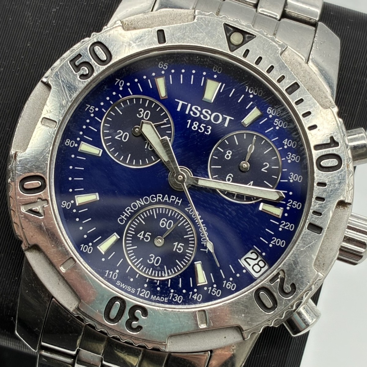 1円スタート TISSOT ティソ PRS200 マイケルオーウェン メンズ クォーツ 腕時計 クロノグラフ 限定モデル 2002年AF1023-1拍卖