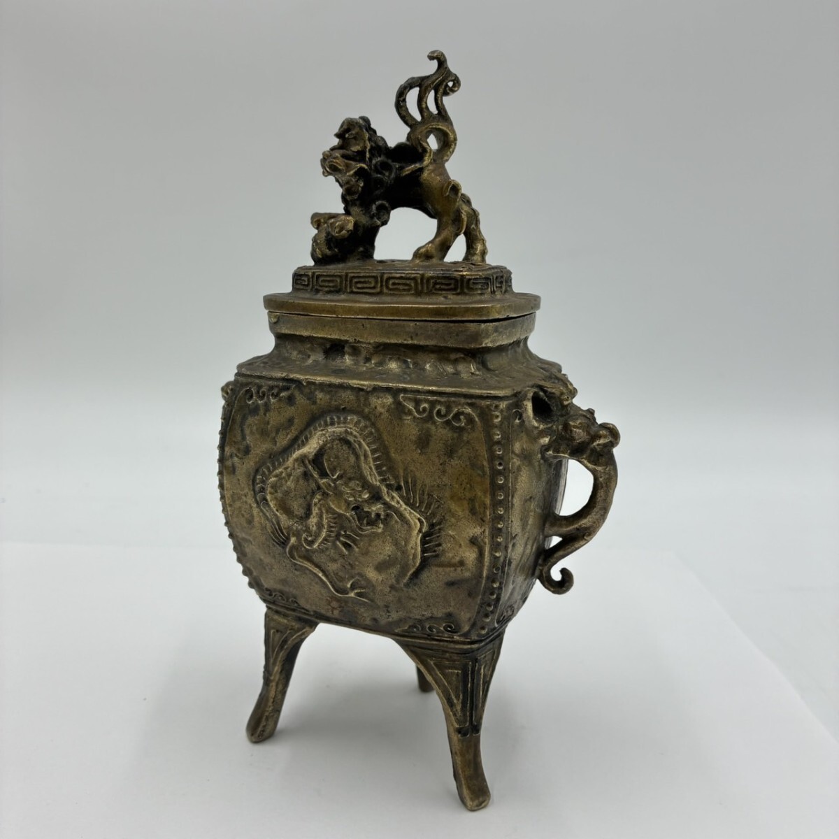 1円スタート 香炉 中国 美術 骨董 銀製900 古美術 アンティーク 香道具 茶道具 床飾 置物 TK1006-10拍卖