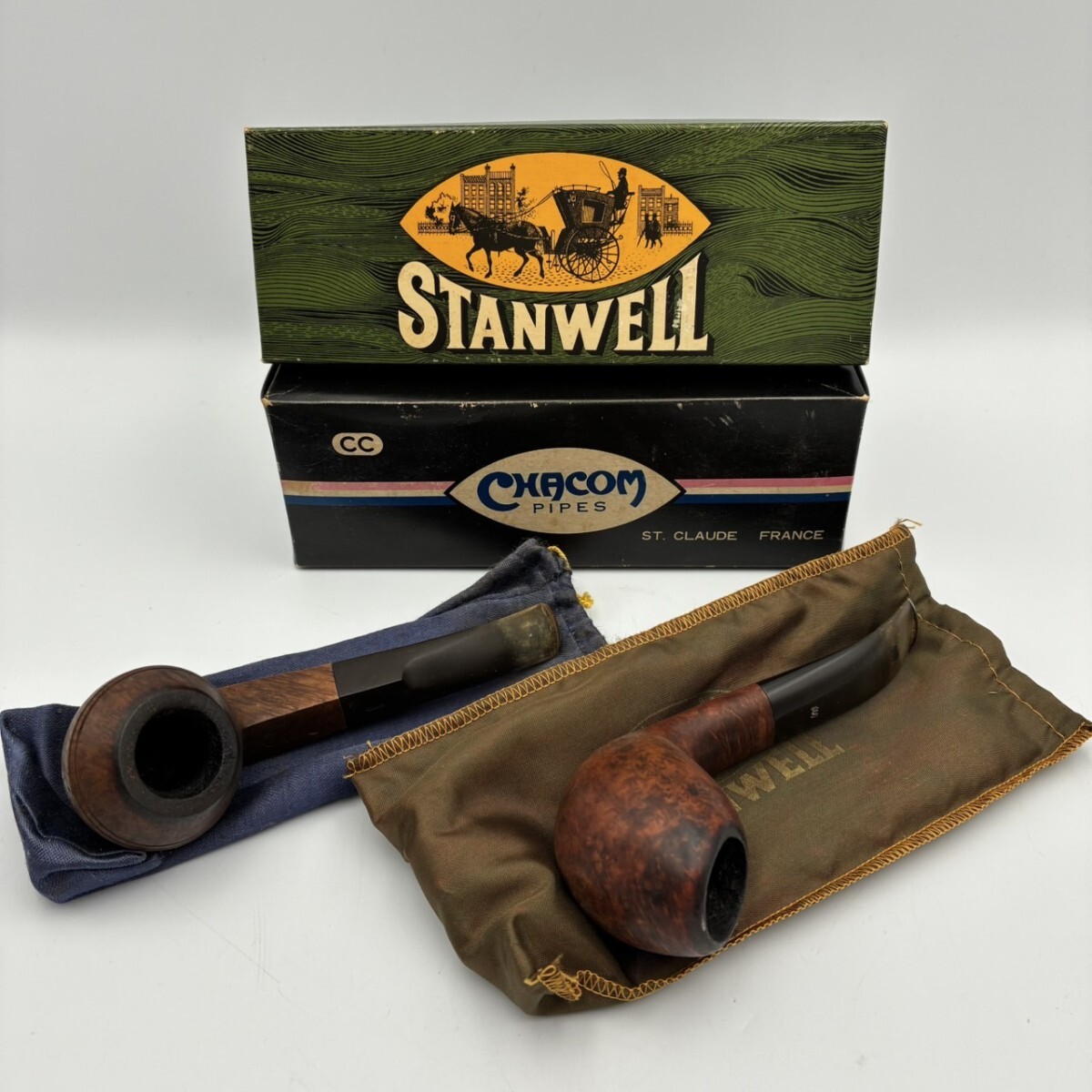 1円スタート STANWELL CHACOM 喫煙具 パイプ スタンウェル チャコム デンマーク まとめ AF1026-10拍卖