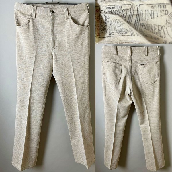 ★【激レア 珍しい商品◎ ユニオンチケット付き】 70s 位 名作 ビンテージ Lee リー 42 タロン ブーツカット フレア パンツ W34程度拍卖
