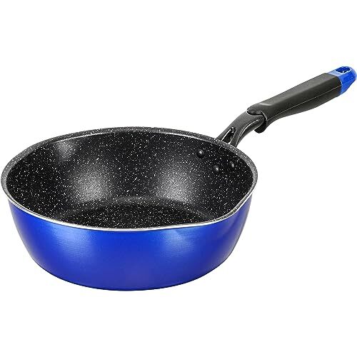 和平フレイズ 深型フライパン 24cm ブルー IH・ガス対応 鍋のように扱える 焼く 茹でる 煮る 揚げる メガフッカNEO RB-2153拍卖