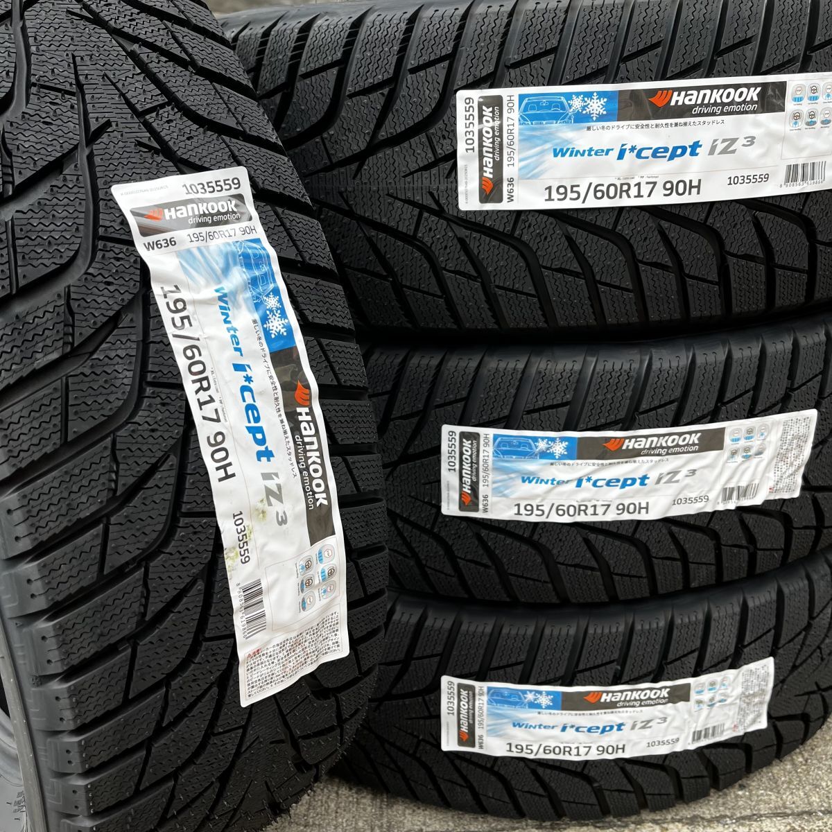 新品 2025年製 Hankook winter icept iZ3 w636 195/60R17 ハンコック スタッドレス 4本 SET 正規品 最短当日発送 個人宅OK拍卖