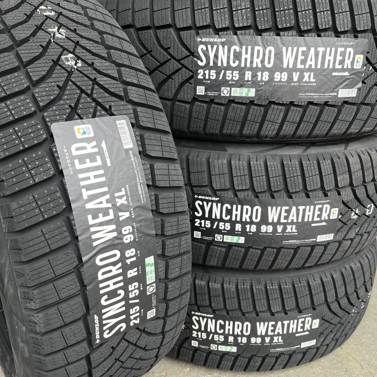 新品 2024年製~ ダンロップ シンクロウェザー 215/55R18 正規品 4本 価格 最強の オールシーズン 最新随時入荷 在庫要確認拍卖