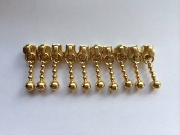YKKファスナー★4Y用スライダー10個セットゴールド金色引手金具*手作り*ハンドメイド*ハンドクラフト裁縫*縫製*手芸拍卖