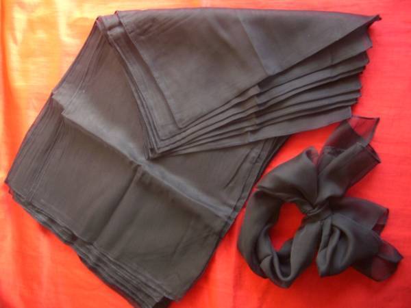 未使用★黒 スカーフ10枚セット★襟巻★まとめ売り★卸激安処分★フリマ転売拍卖