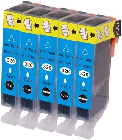 ★★インク 【互換インク】 キャノン canon キヤノン BCI-326 5個パック(シアン 青)拍卖