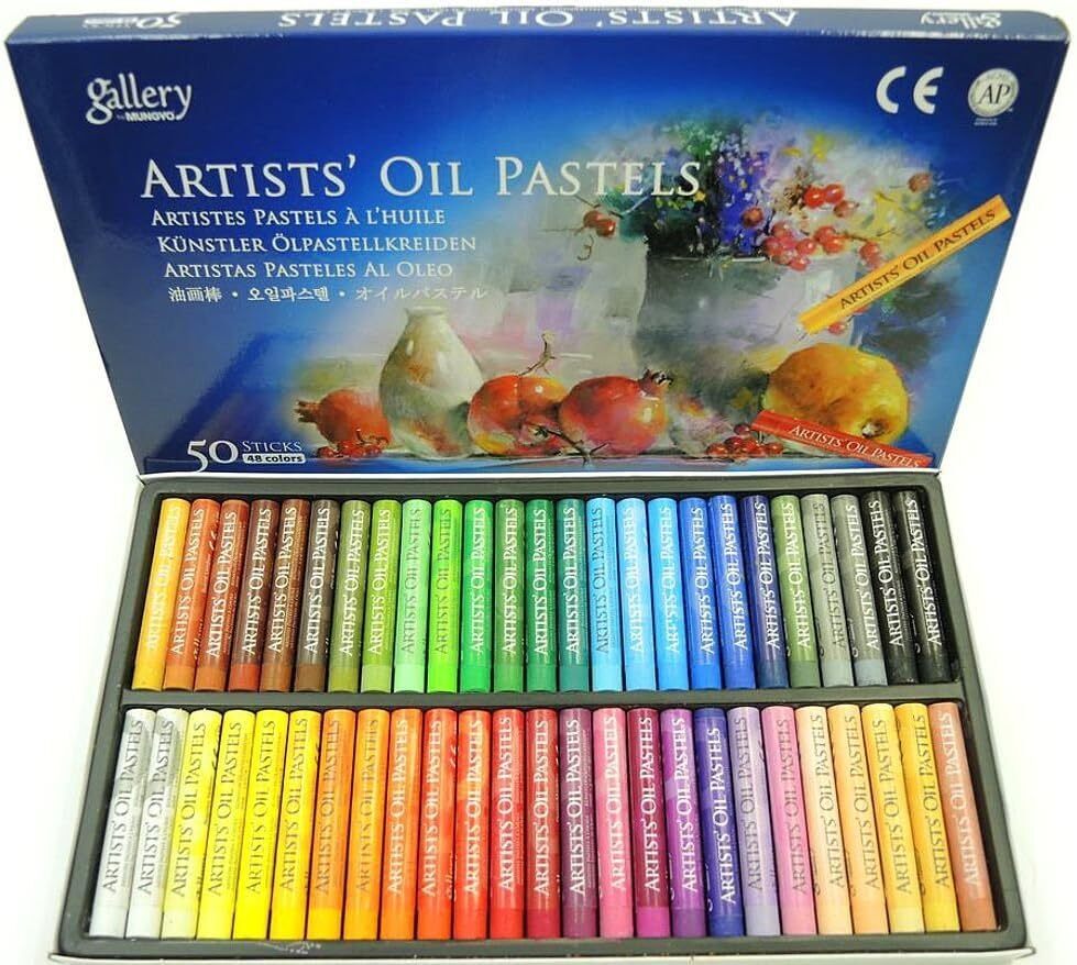 ★送料無料★106AM 画材 オイル パステル クレヨン 48色 50本セット ARTIST'S OIL PASTELS めくるめく パステル の世界へ拍卖