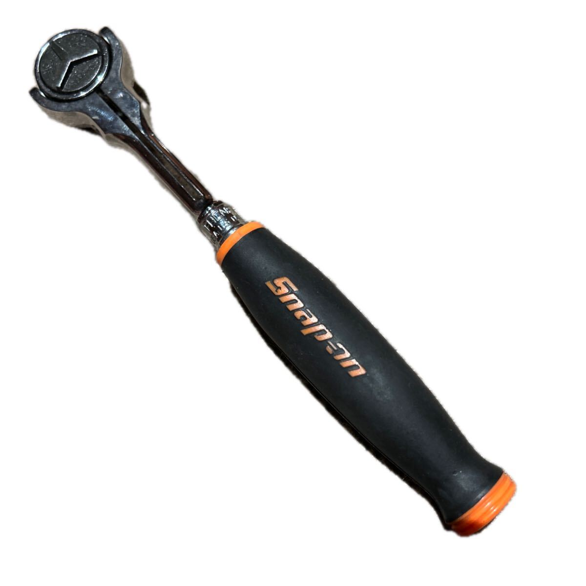 送料込 未使用 スナップオン Snap-on コンパクト ラウンドヘッド ラチェットハンドル FHCNF72 ソフトグリップ 3/8 72ギア オレンジ拍卖