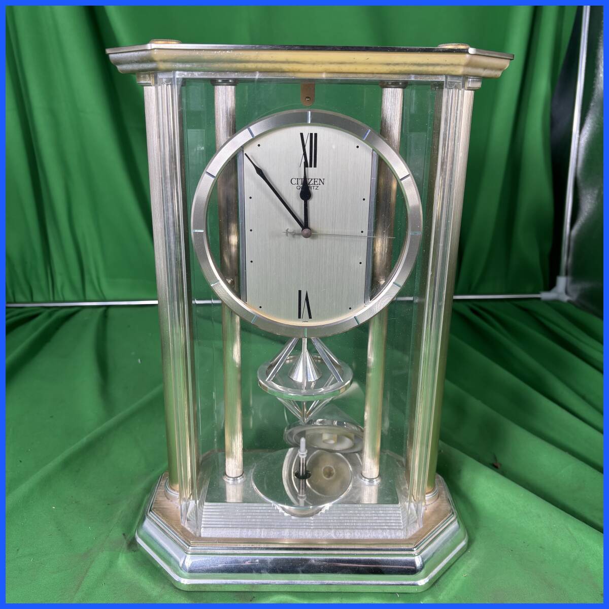 CITIZEN シチズン カロライナ 置時計 インテリア アンティーク 昭和レトロ 置物 記念品 背面に刻印あり 部品外れの可能性あり EL-250712046拍卖