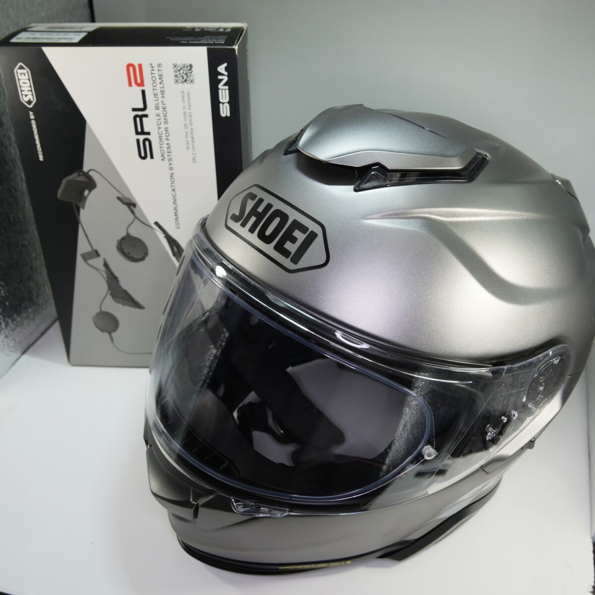 SHOEI GT-AirⅡ size M マットディープグレー SENA SRL2 ヘルメット フルフェイス セナ インカム バイク スクーター ピンロックシート拍卖