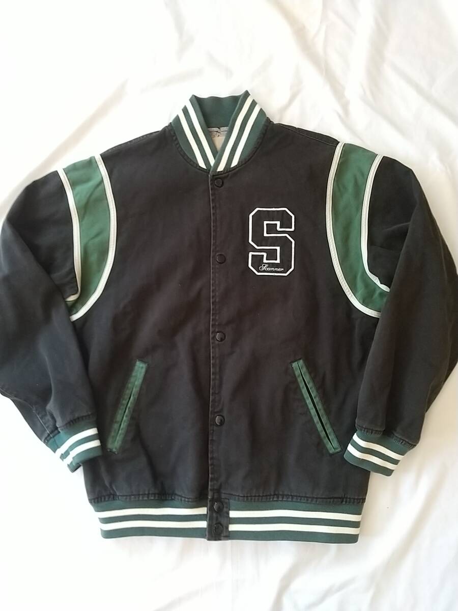 メンズ スタジャン サイズ L コットン ブラック グリーン 拍卖