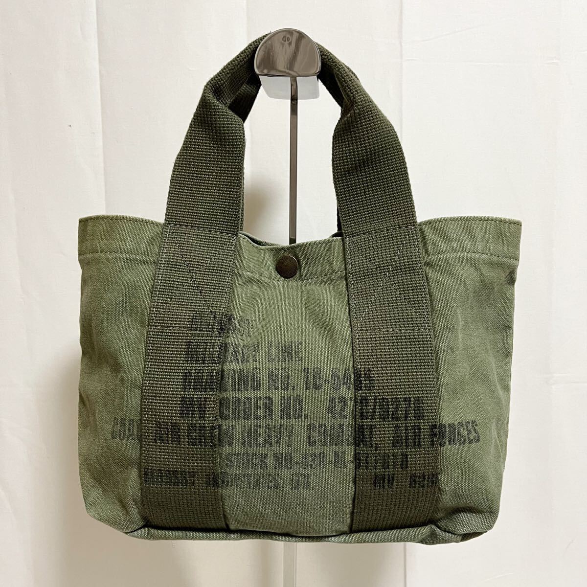 和863★ moussy マウジー ハンドバッグ ミリタリー プリント オリーブ レディース拍卖