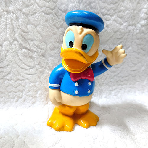 アンティーク ビンテージ物 レア ディズニー ドナルドダック ソフビ 人形 貯金箱  拍卖