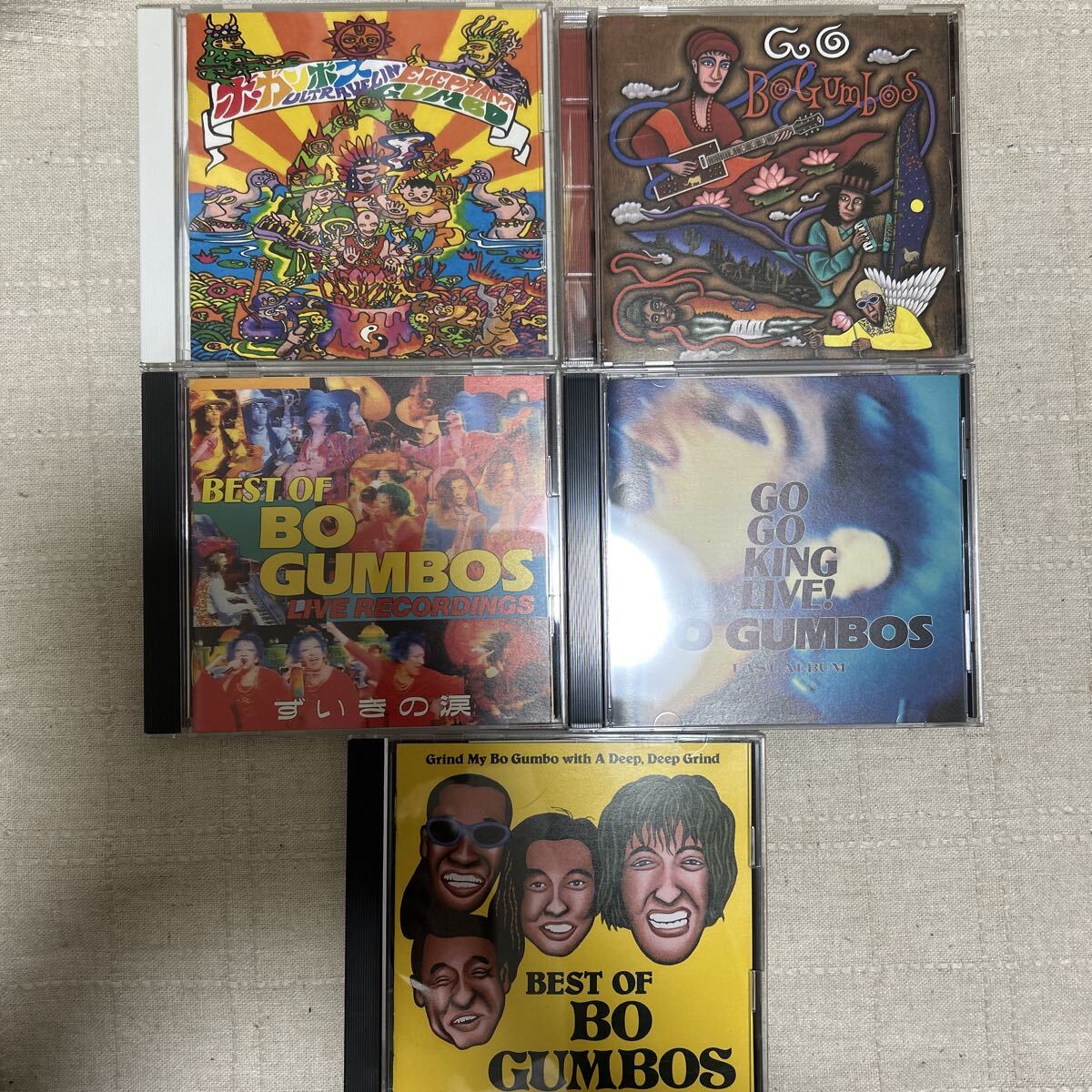 ボ・ガンボス CD5枚セット ULTRAVELIN' ELEPHANT GUMBO/GO/ずいきの涙/GO GO KING LIVE!/BEST OF BO GUMBOS拍卖