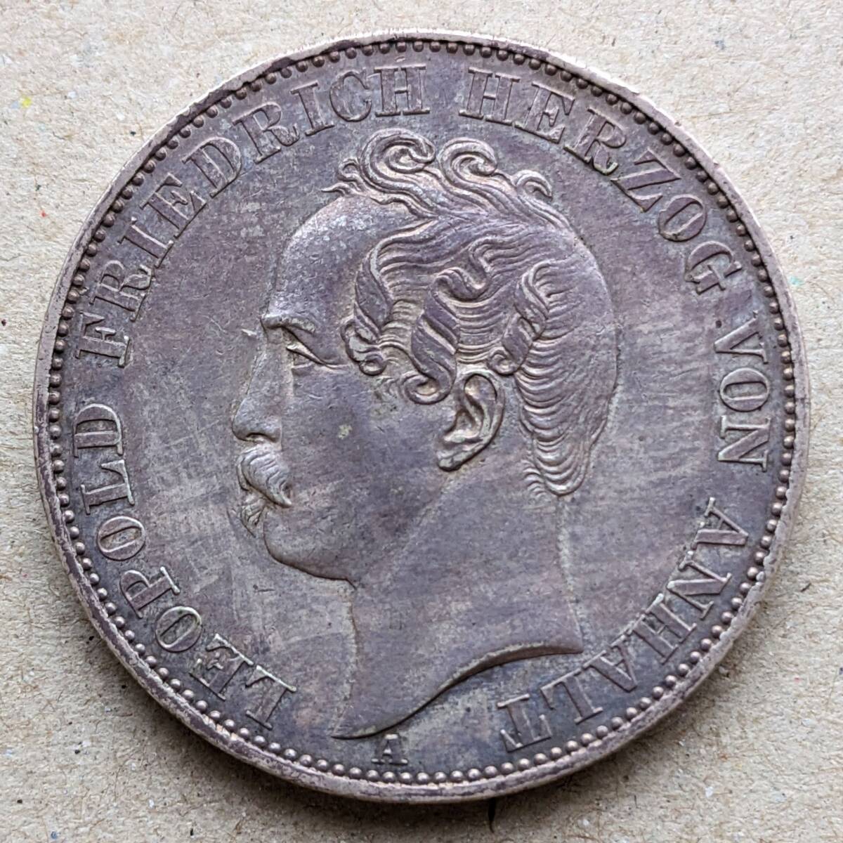 1866年 ターラー アンハルトデッサウ 銀貨 ベルリンミント EF拍卖