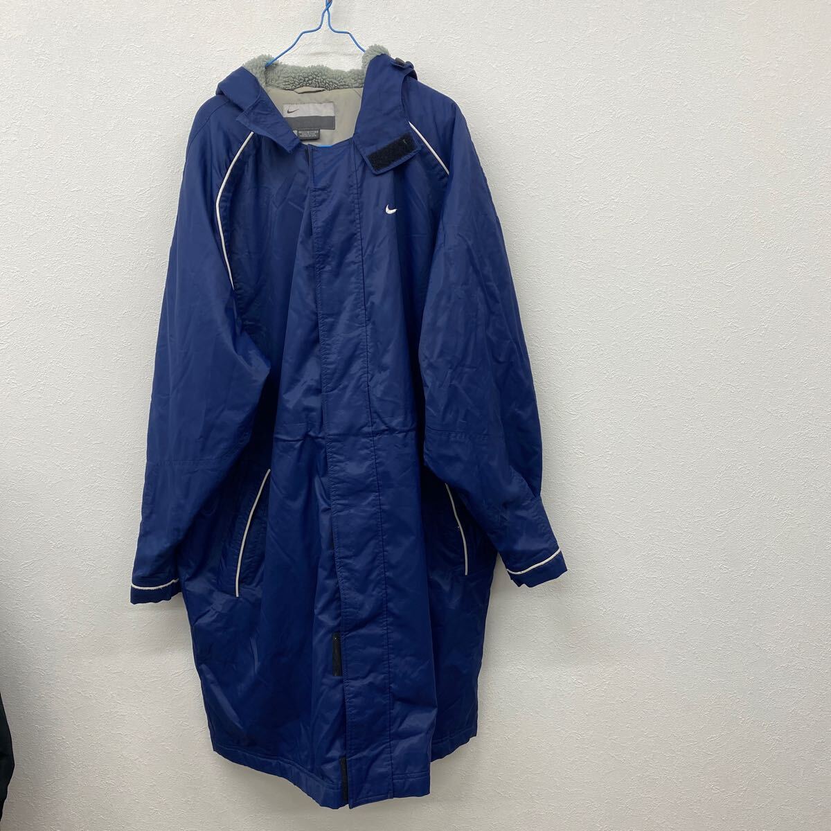 NIKE ナイキ メンズ ベンチコート なか綿 ネイビー Lサイズ ケ21拍卖