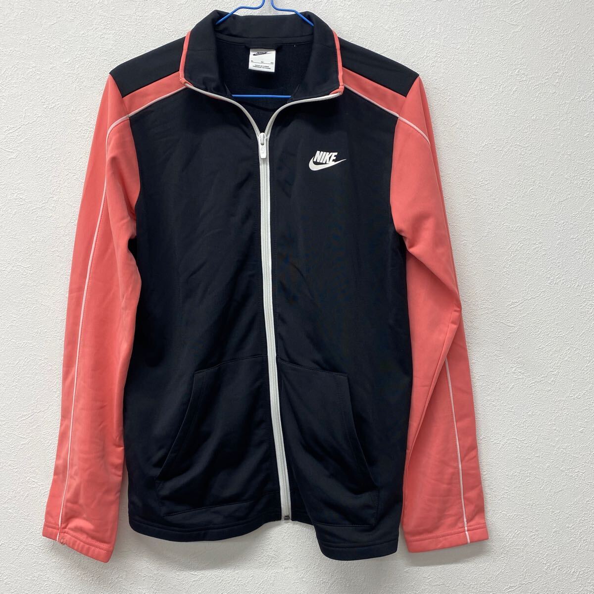 NIKE ナイキ  レディース ジャージ上着 XLサイズ 黒 ピンク ク16拍卖