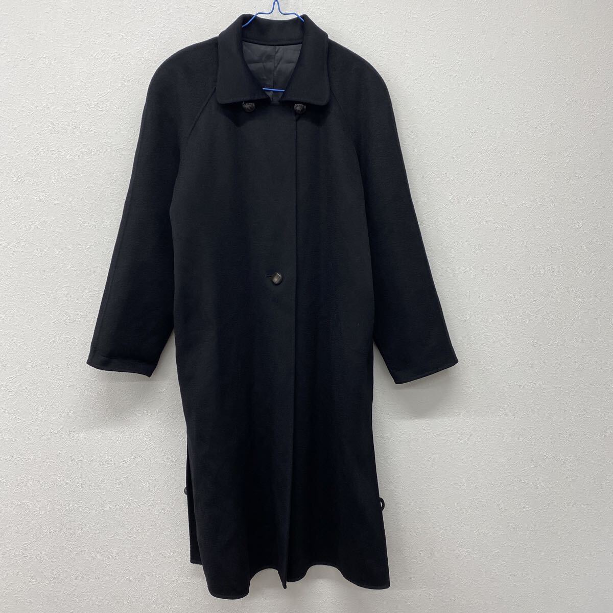 PENY ロングコート ステンカラーコート カシミヤ100 ブラック せ14拍卖