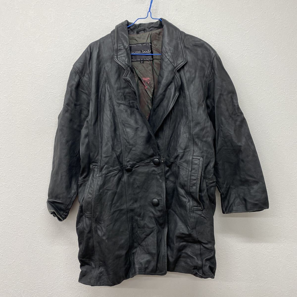 some body レザージャケット 羊革 コート アウター ブラック せ16拍卖