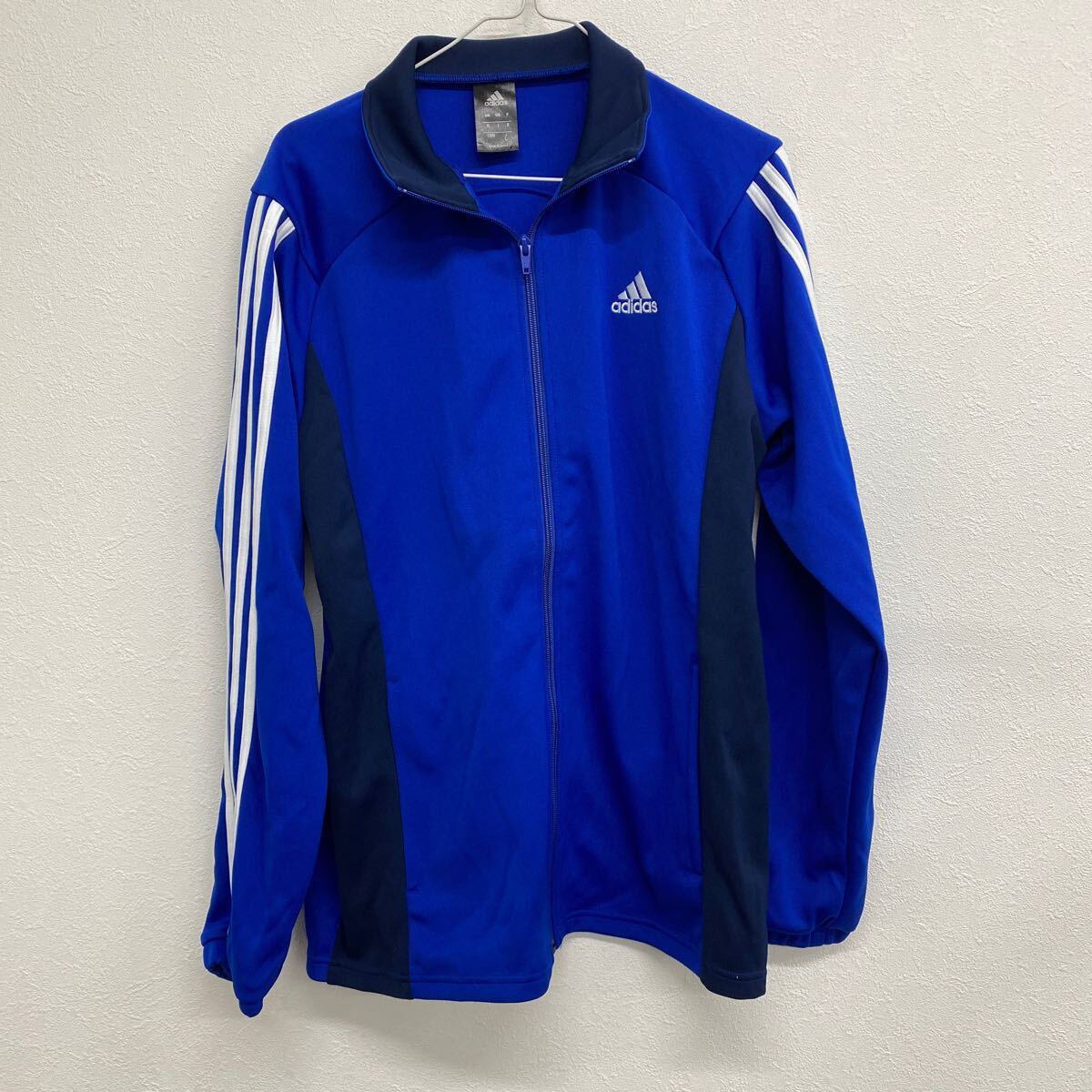 adidas アディダス メンズ  ジャージ上着  ブルー Lサイズ チ4拍卖
