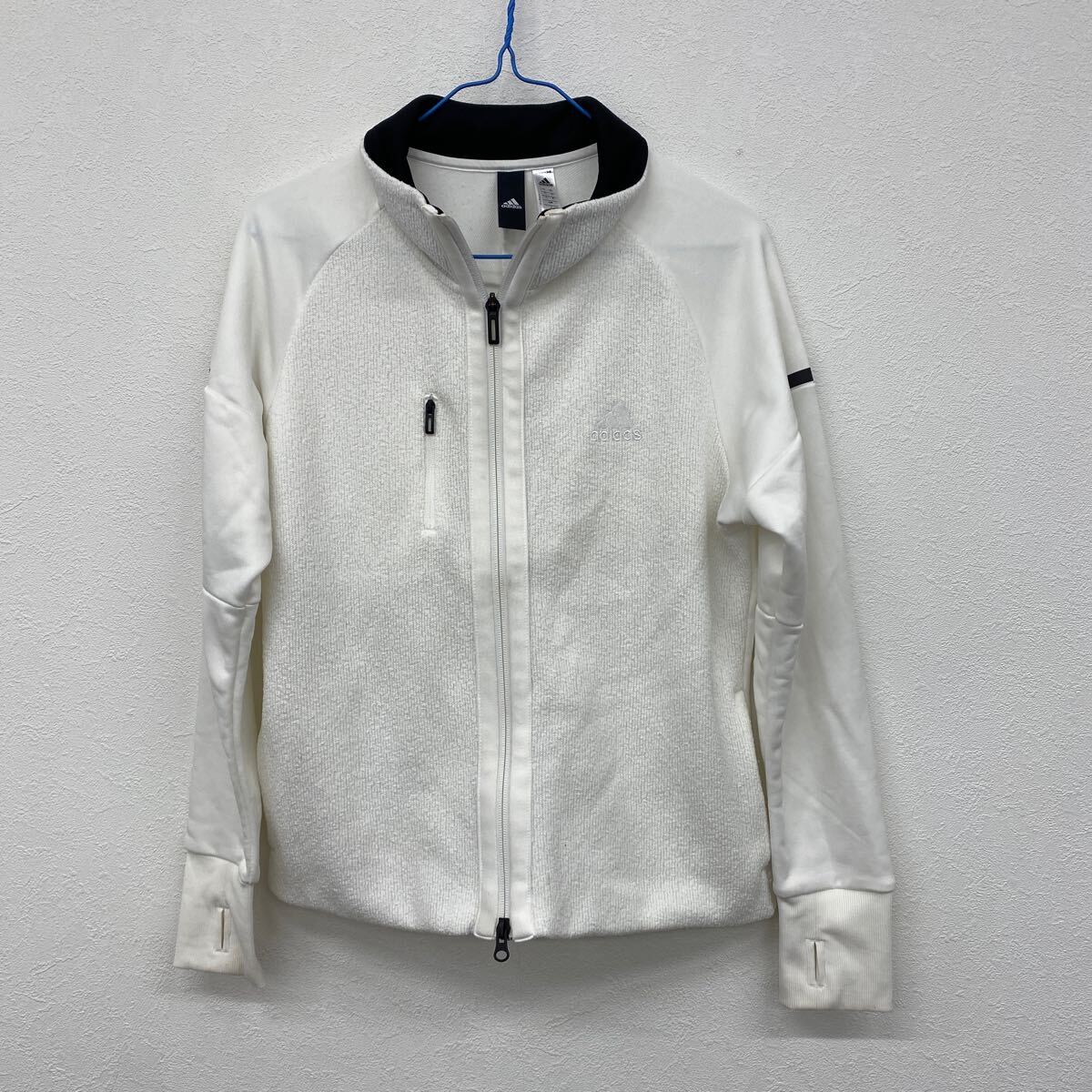 adidas アディダス レディース ジャージ上着  ホワイト Mサイズ ツ4拍卖