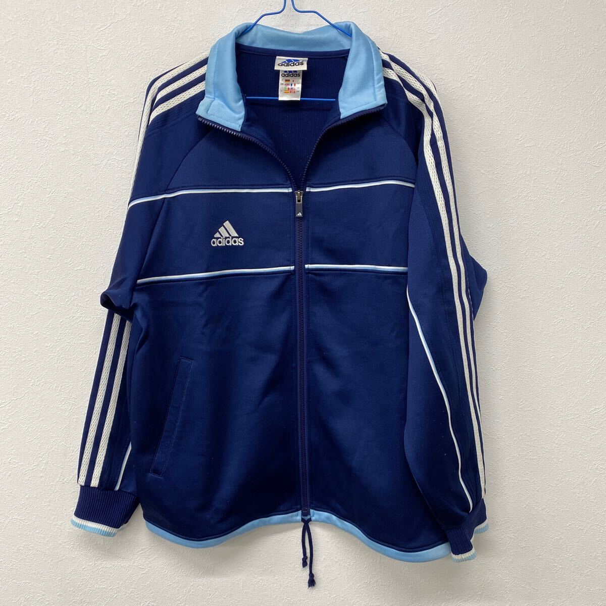 adidas アディダス メンズ  ジャージ上着Lサイズ  ネイビー  ツ12拍卖