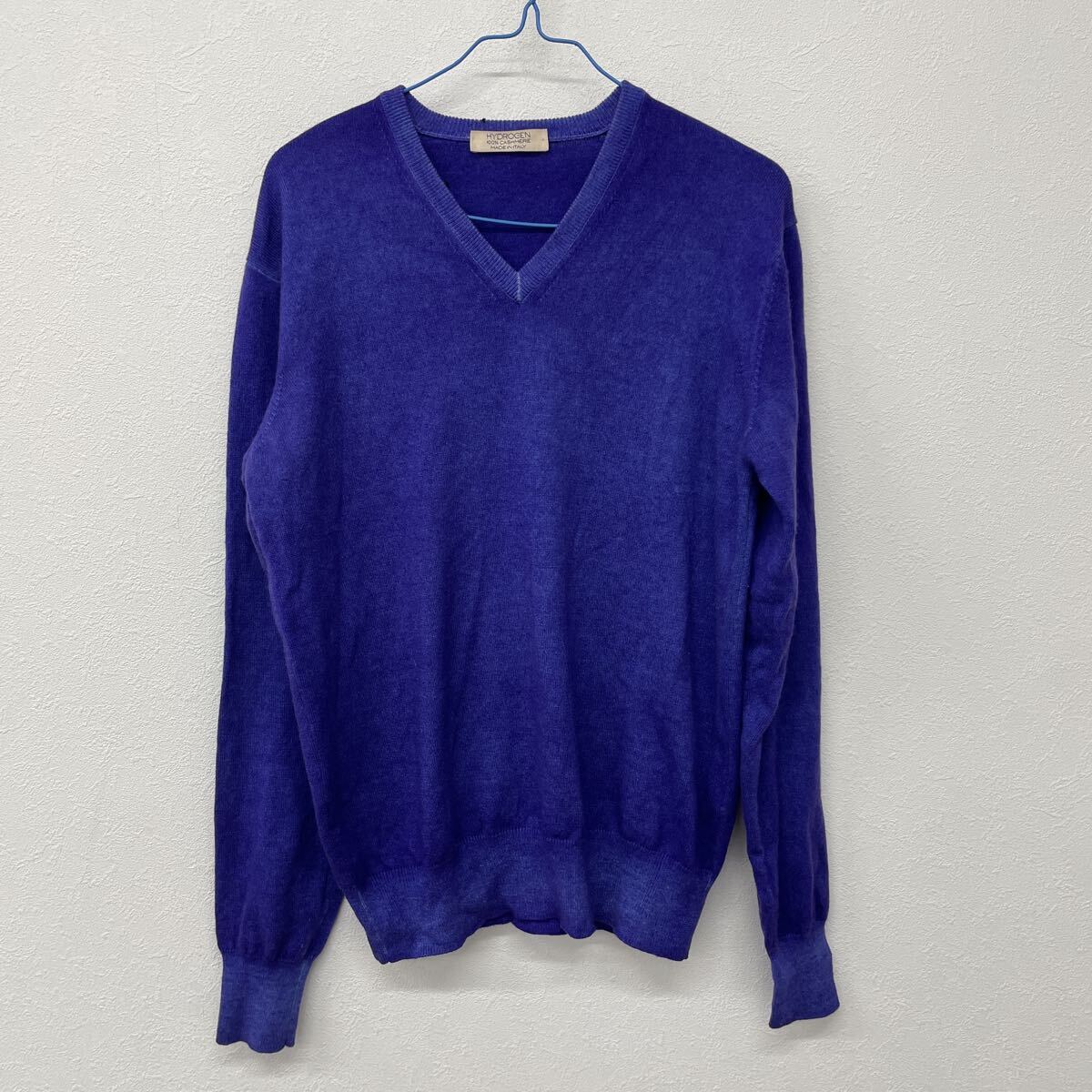 カシミヤ100% ニットセーター 紫 す60拍卖