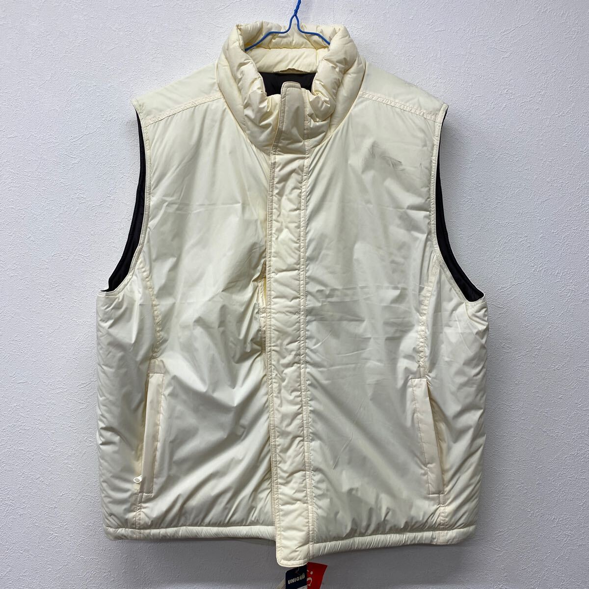 UNIQLO ユニクロ メンズ ナイロンベスト中綿 ベージュ  XLサイズ テ11拍卖