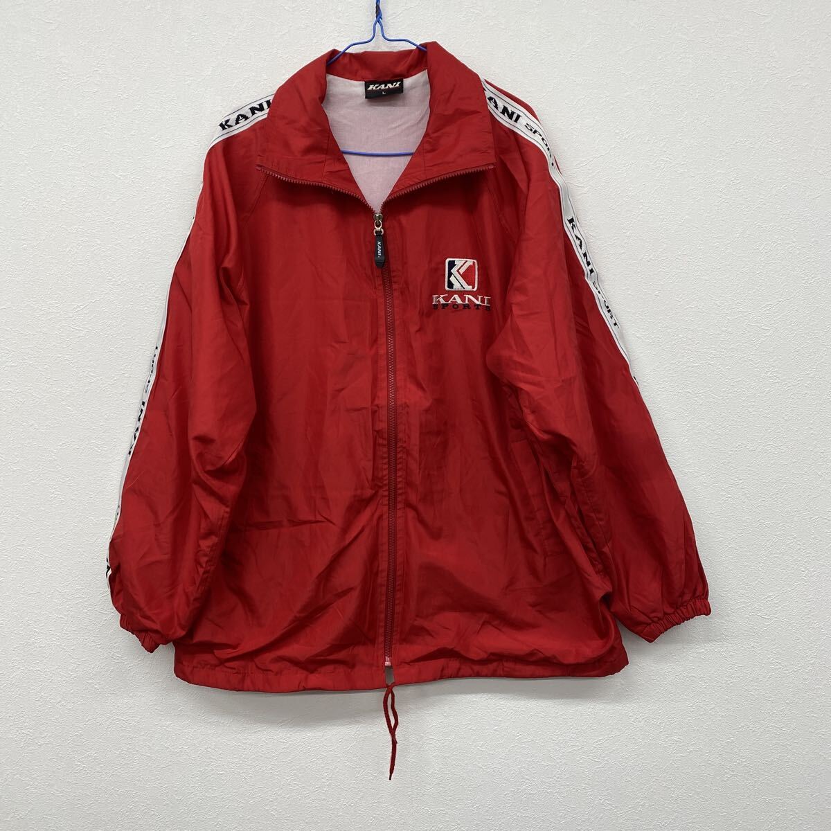 KANIsports メンズ  ナイロンジャンパー 赤  Lサイズ ル18拍卖