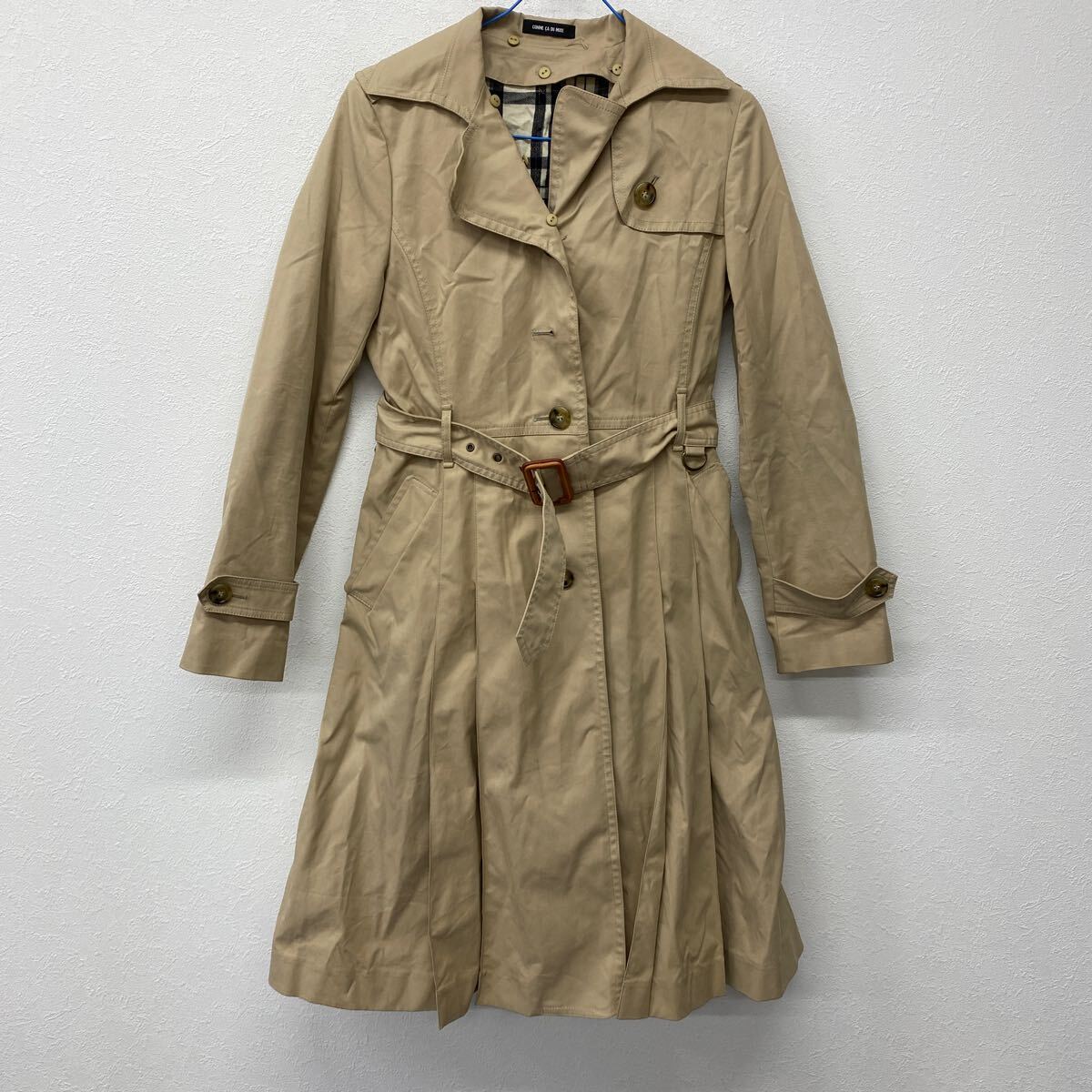コムサ  トレンチコート ベージュ アウター防寒 古着 け17拍卖