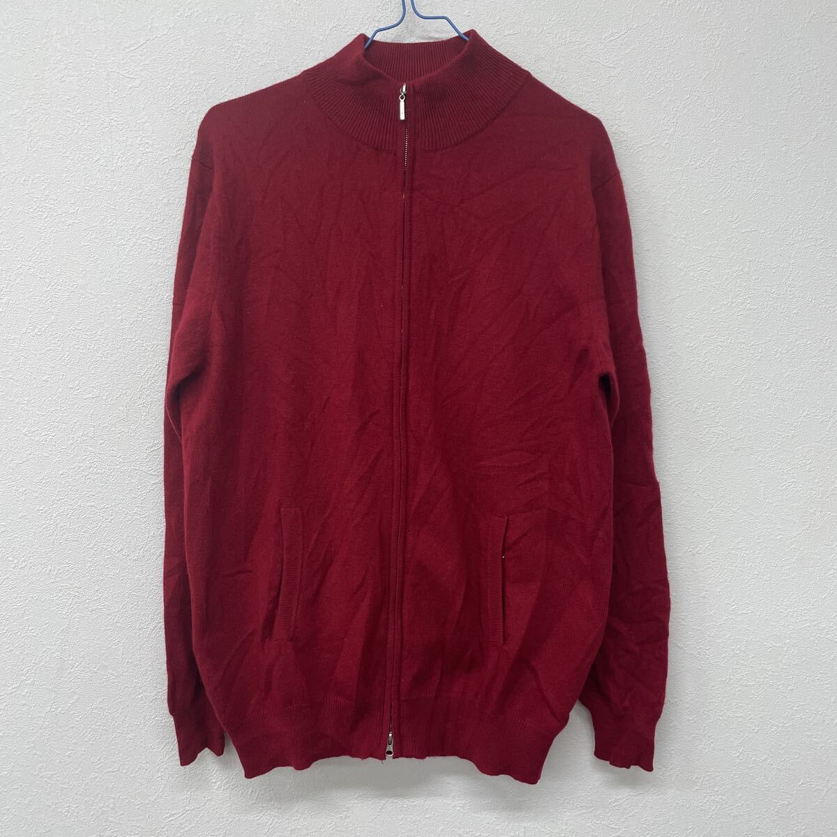 カシミヤ100% ニットセーター 赤 S す85拍卖