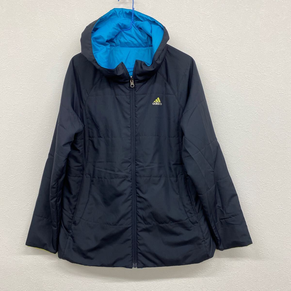 adidas アディダス メンズ ナイロンジャンパー リバーシブル 黒 ブルー レ29拍卖