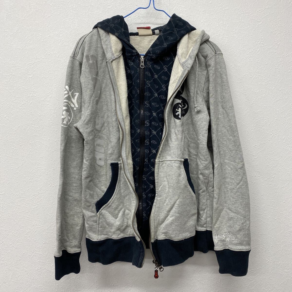 Gotcha ガッチャ パーカー ジップアップ ジップアップパーカー グレー M つ20拍卖