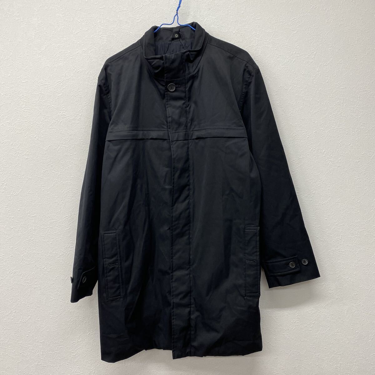 LANDS' END コート ステンカラーコート アウター ジャケット 黒 M て1拍卖