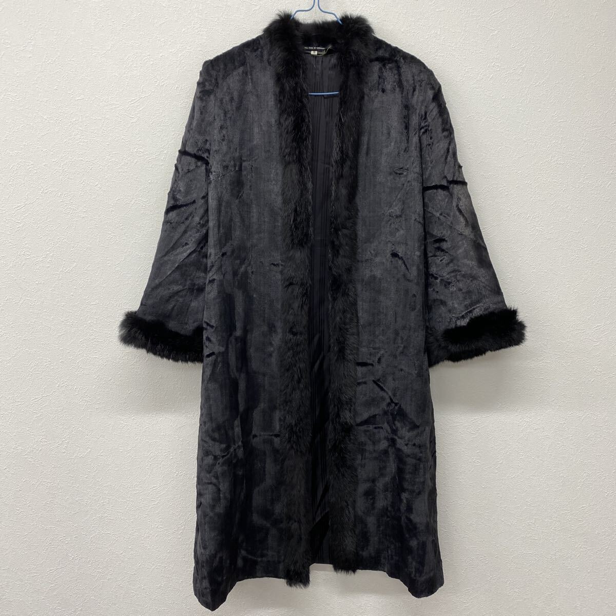 AUREOLE ロングコート ブラック ファーコート アウター 防寒 古着 て16拍卖
