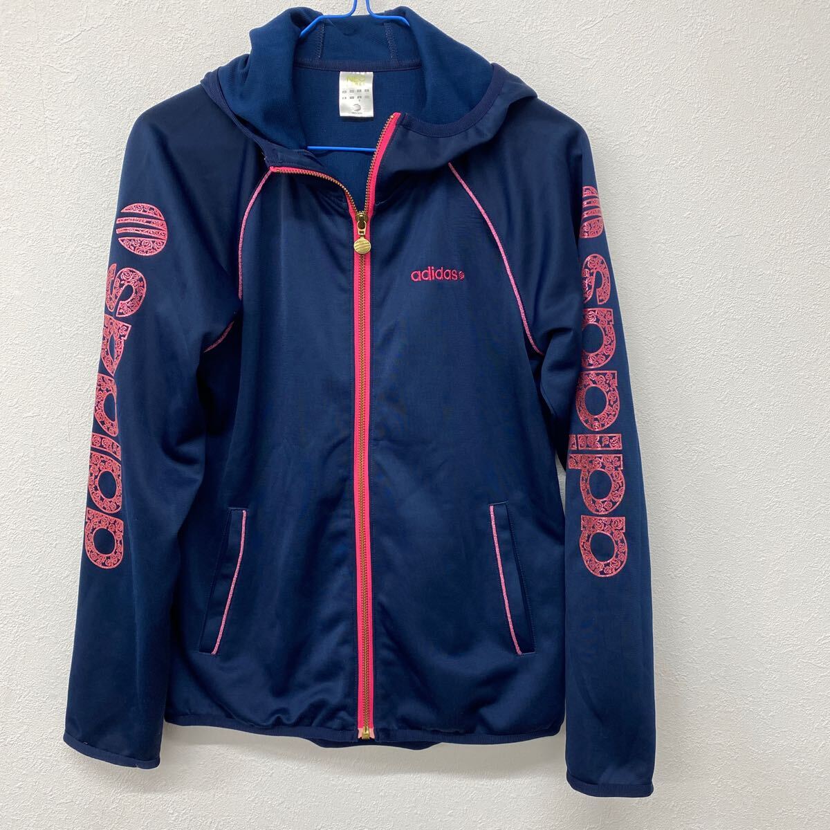 adidas アディダス NEO レディース  ジャージ上着  ネイビー Mサイズ ラ17拍卖