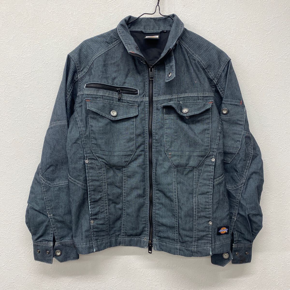 Dickies ディッキーズ  作業着 デニムジャケット ブルゾン デニム ジップアップ 作業服 ワークウェア M 古着 に7拍卖