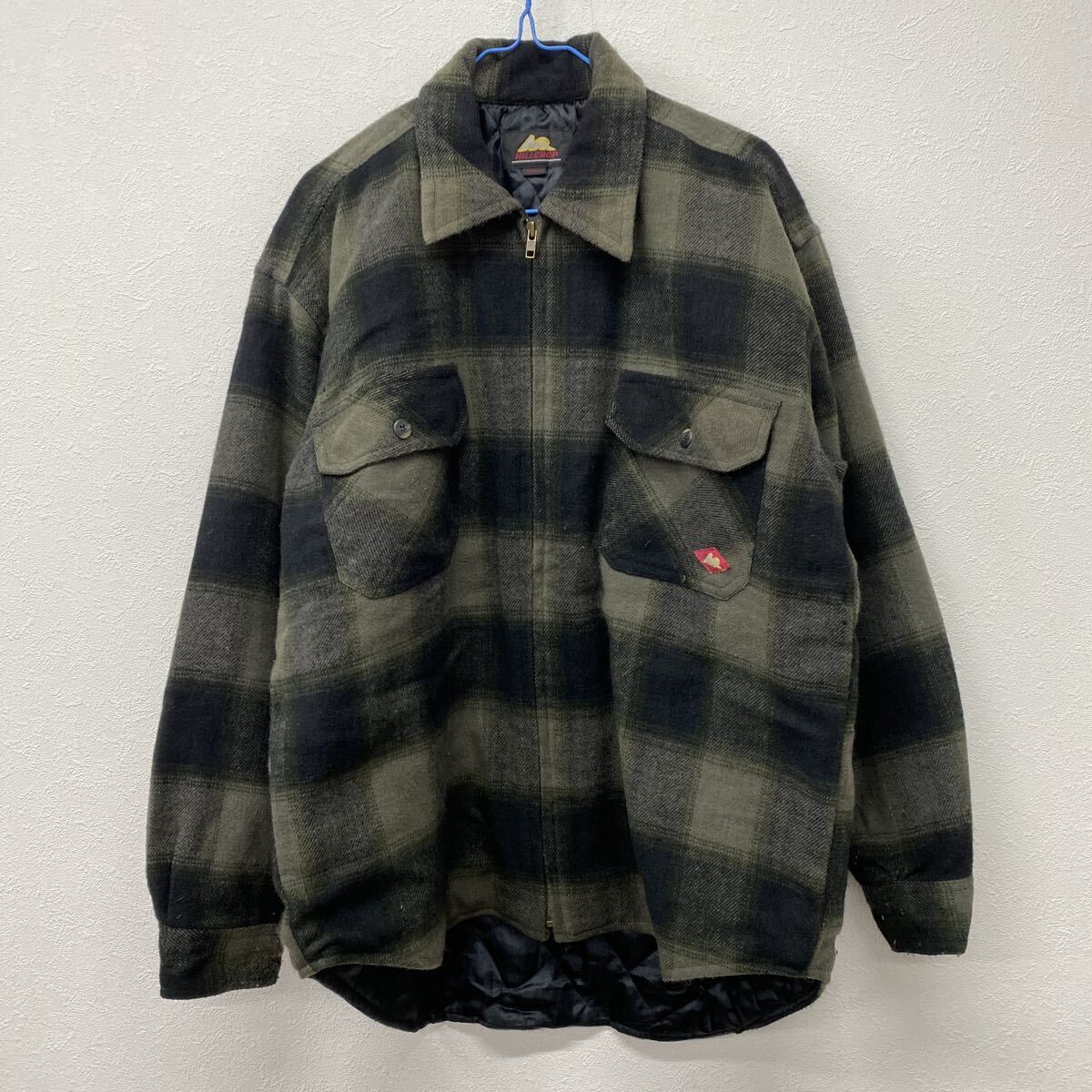 HILLCROP チェック柄 ジャケット アウター  古着 オリーブ グリーン M に29拍卖