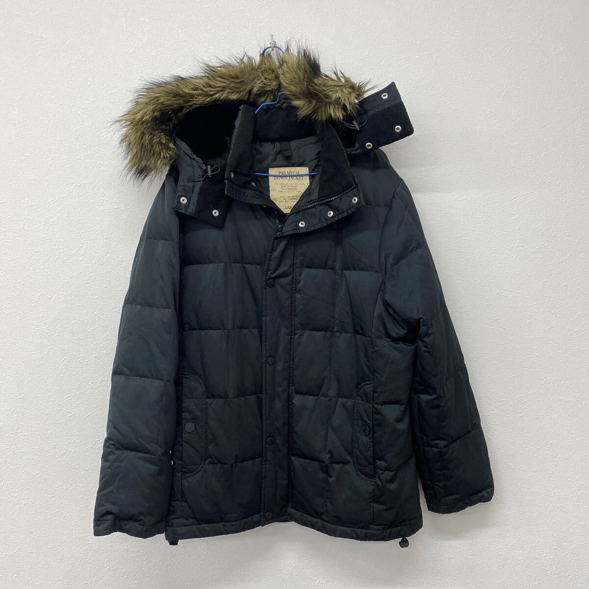 UNIQLO ユニクロ  メンズ プレミアム ダウンジャケット  ブラック Lサイズ ◯15拍卖