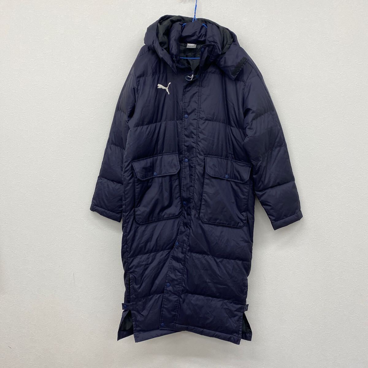 PUMA プーマ メンズ  ロングダウンコート Mサイズ ネイビー ◎29拍卖