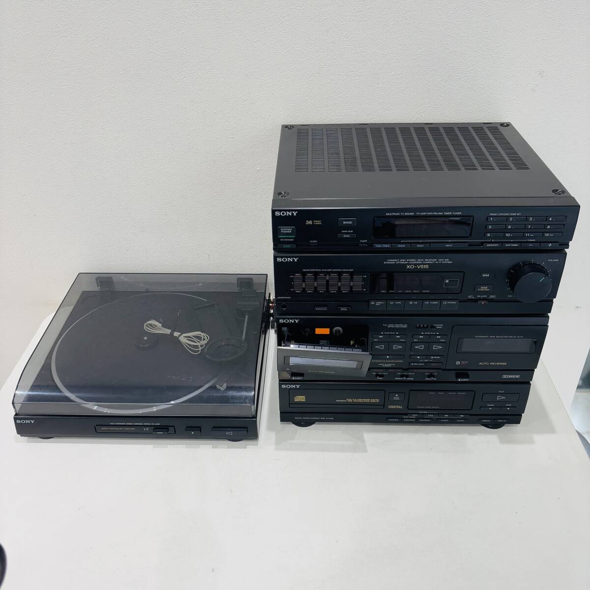 SONY ソニー オーディオコンポ ターンテーブルシステム/PS-LX65P コンパクトディスクデッキレシーバー/HCD-515 通電のみ ジャンク NC2362M拍卖