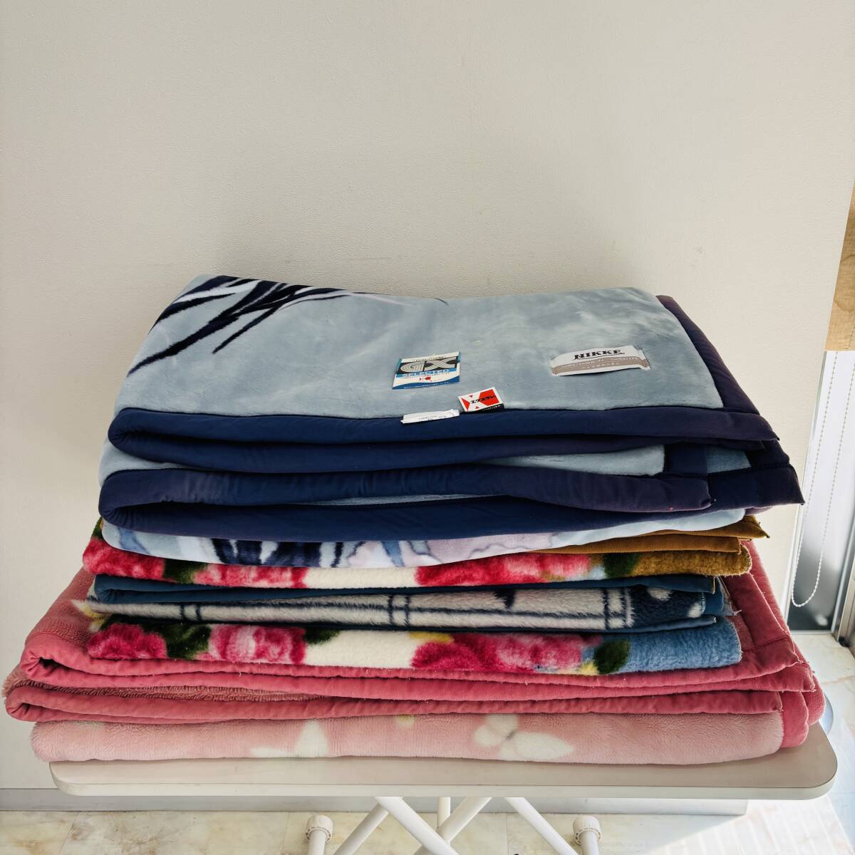 養生 毛布 5枚 セット まとめ売り 引越し用 梱包 保護材 緩衝材 業務用 中古毛布 リメイク 大工 DIY 日用品 敷物 QA2419M拍卖