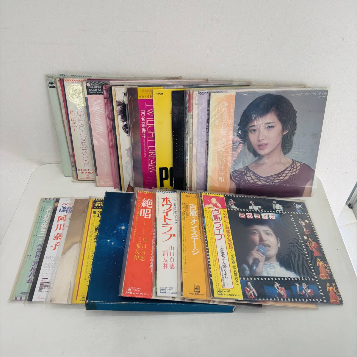LP レコード 22枚 まとめ 山口百恵 三浦友和 中森明菜 松田聖子 河合奈保子 石坂智子 渡辺真知子 阿川泰子 他 on343M拍卖