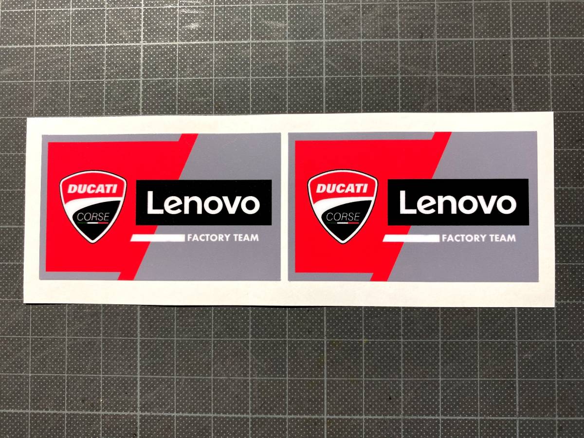 motogp ドゥカティ ファクトリー スクリーンサイドステッカー2枚 LENOVO 拍卖