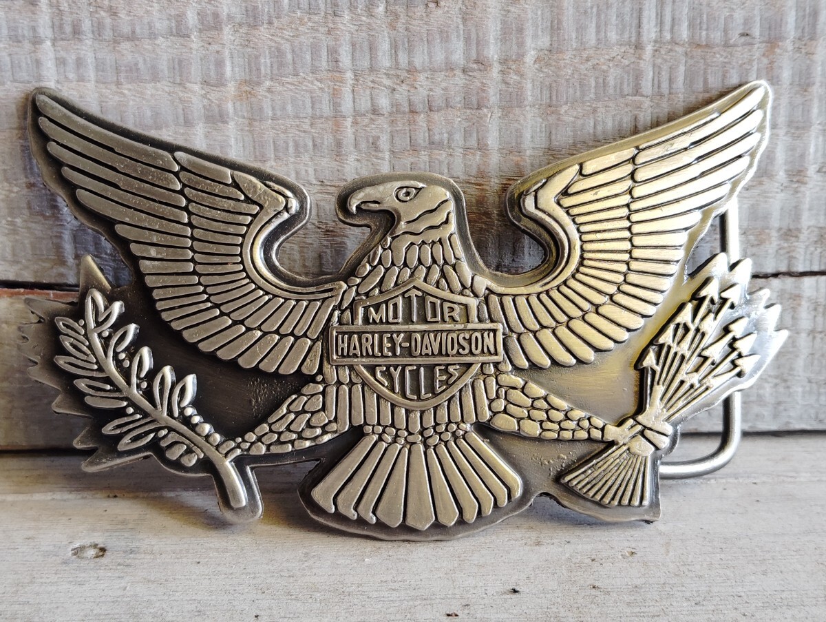 ハーレーダビッドソン ベルトバックル ビンテージ イーグル ハーレー1013拍卖