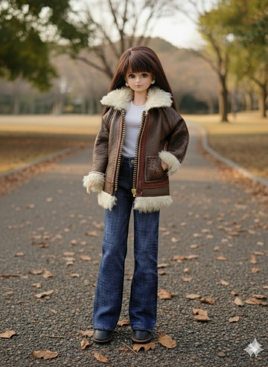 本革B-3ジャケット ジェニーフレンド シオン 27cmドール ネオブライス プーリップ オビツ ピュアニーモ  クールガール拍卖