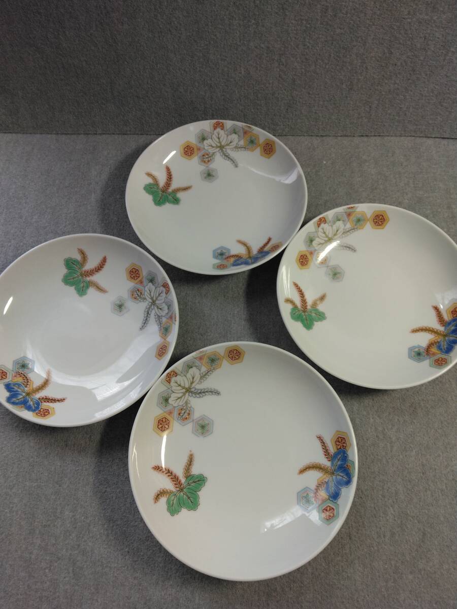 ノリタケ 日陶 アンティークビンテージ 古陶磁 傷あり 四枚ぐみ拍卖