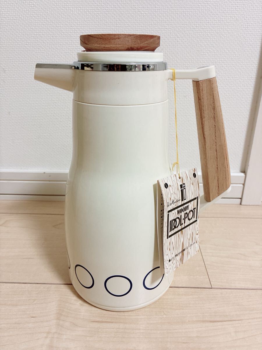 Martian WOODY IDOL POT 卓上ポット 魔法瓶 昭和レトロ 未使用 1L拍卖