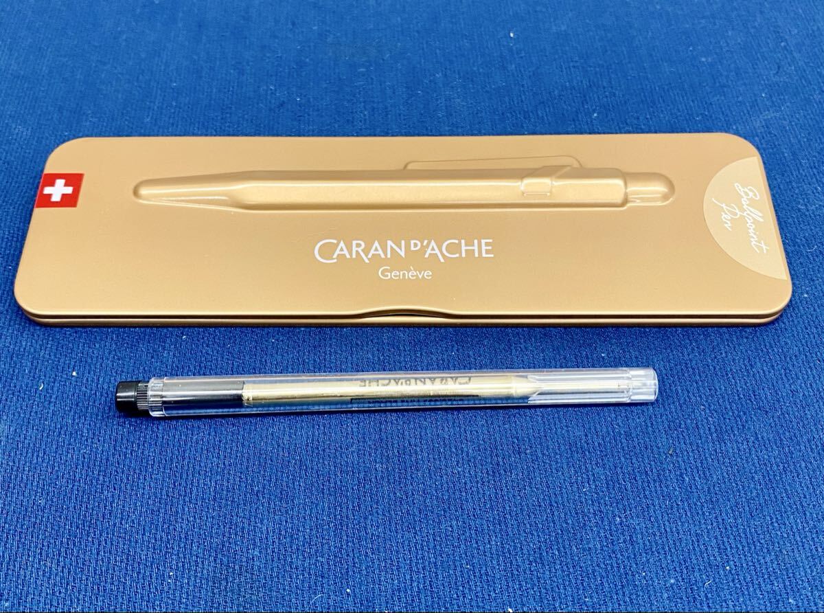 〈N8770〉 CARAN d‘ACHE カランダッシュ ボールペン 849ボールペン ブリュットロゼ 文房具 ケース入り 替芯付 ヴィンテージ拍卖